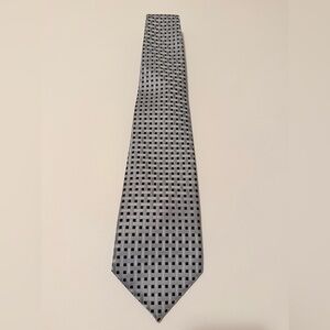Barcelona Gray & Black Geometric Woven Men’s Necktie